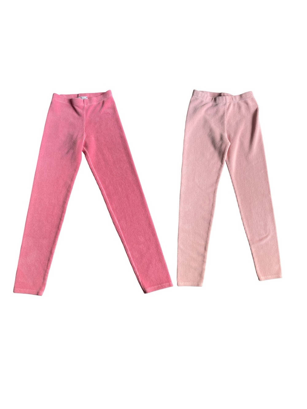 Janie and Jack Pink Ribbed Legging Duo - Bright Pink & Light Pink